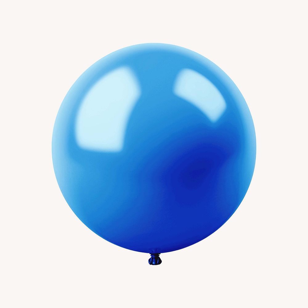 Full stop 3D blue balloon symbol illustration