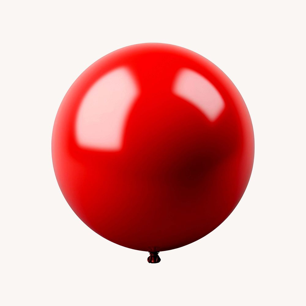 Full stop 3D red balloon symbol illustration