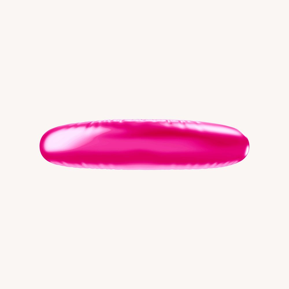 Dash 3D pink balloon symbol illustration