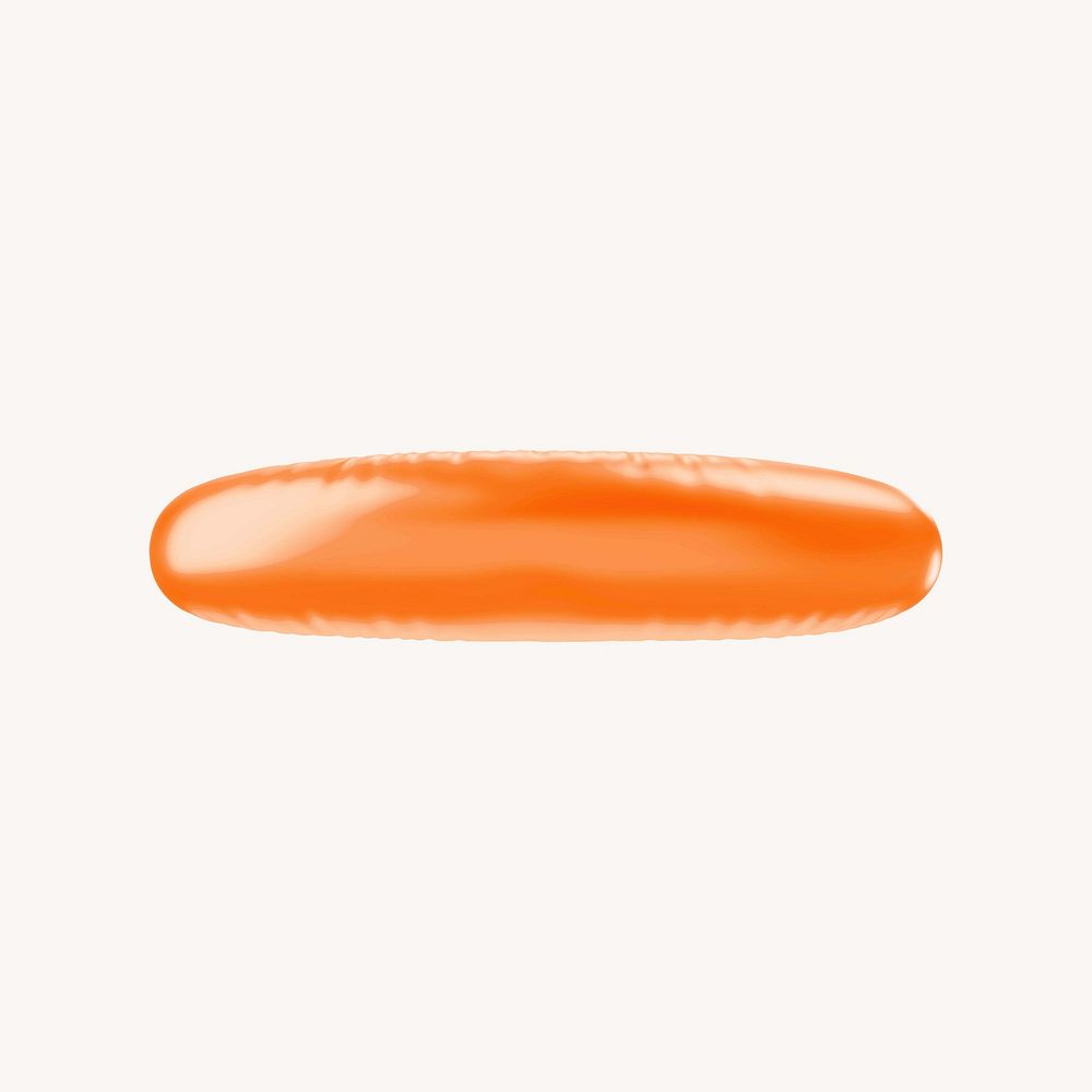 Dash 3D orange balloon symbol illustration