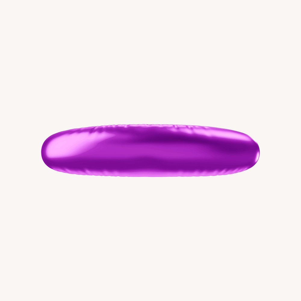 Dash 3D purple balloon symbol illustration
