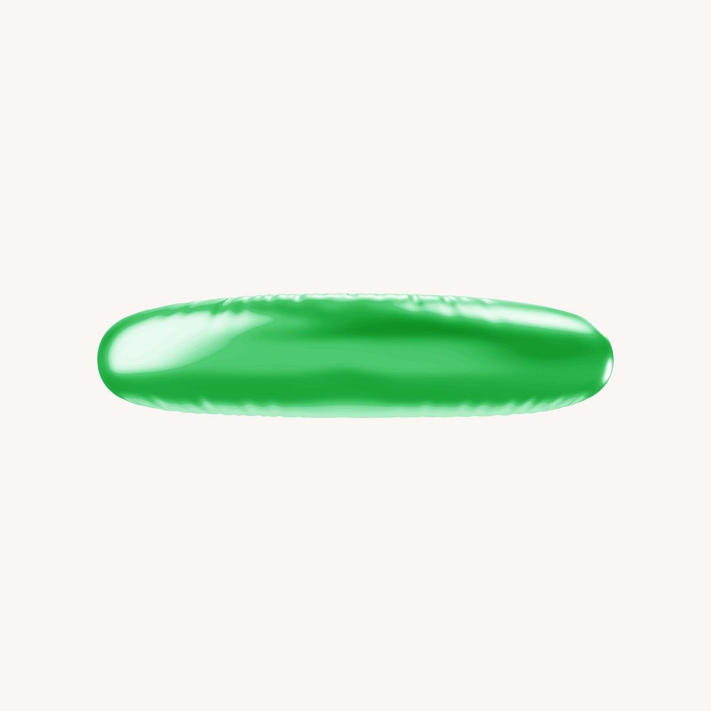 Dash 3D green balloon symbol illustration