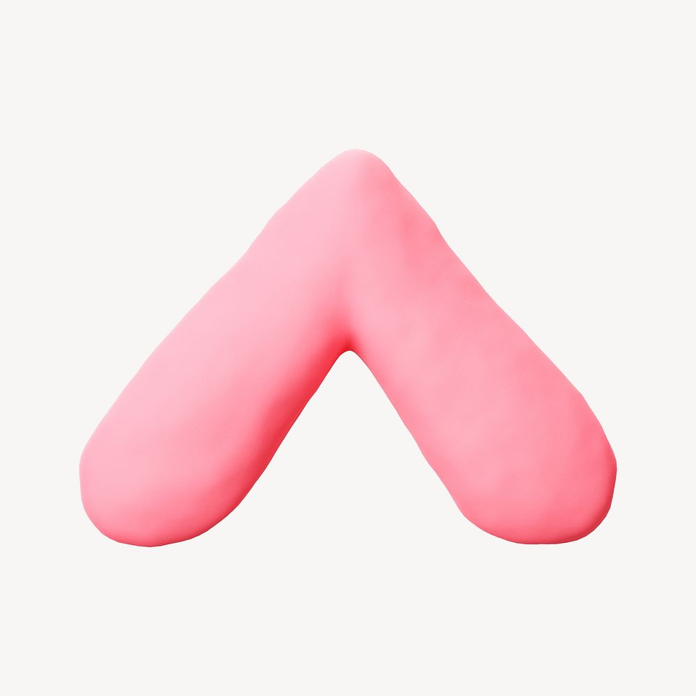 Circumflex pink clay alphabet design
