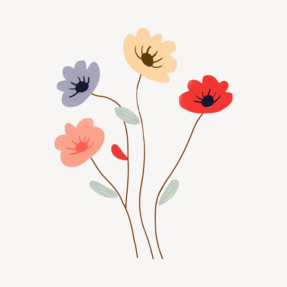 Flowers digital art illustration