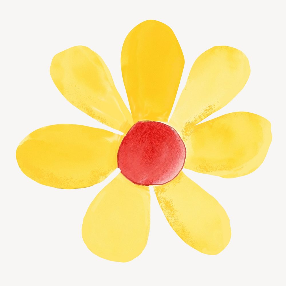 Yellow flower digital art illustration