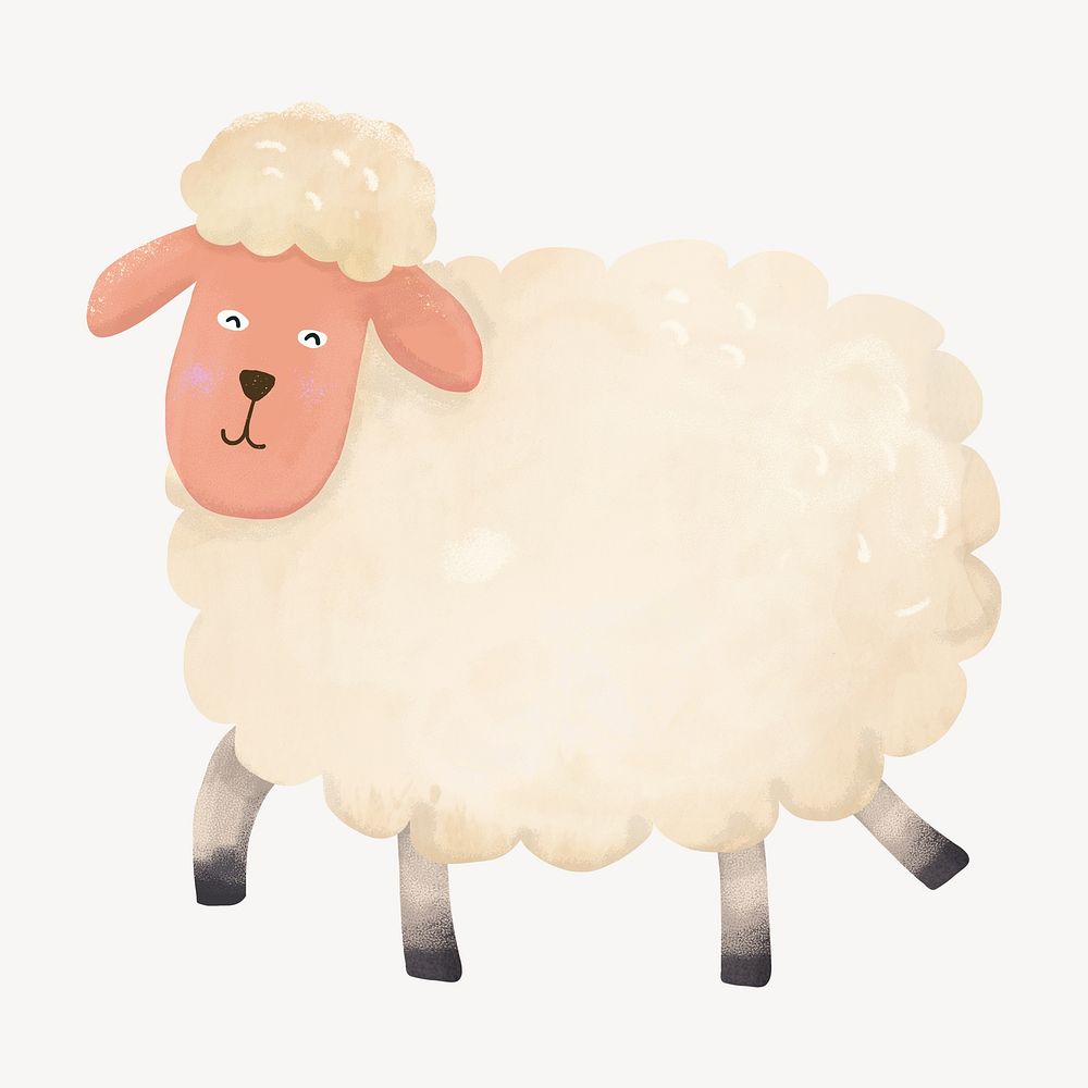 Sheep farm animal digital art illustration