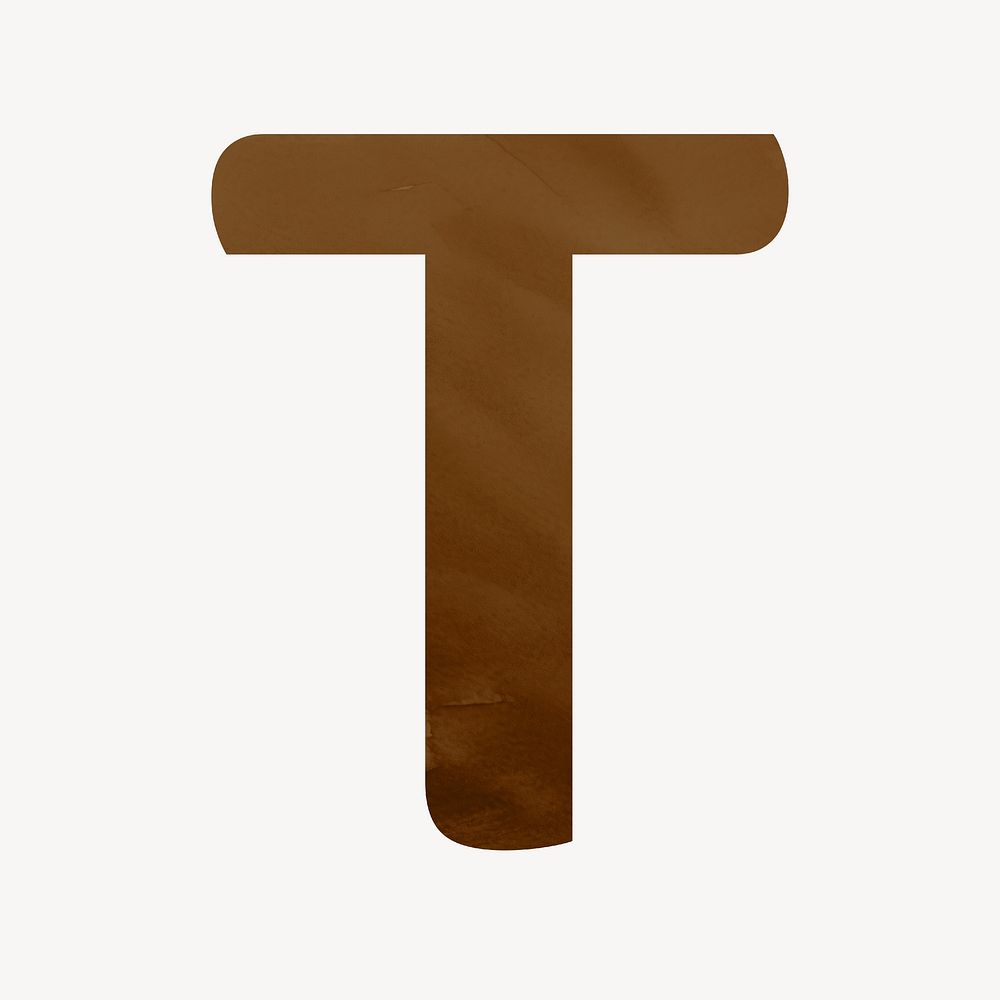 Letter T brown digital art | Free Photo Illustration - rawpixel