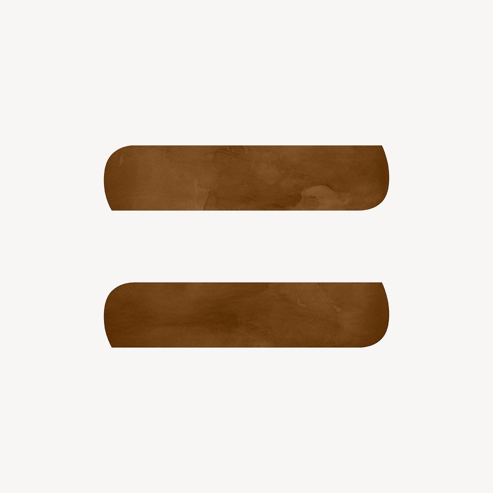 Equal sign brown digital art symbol illustration