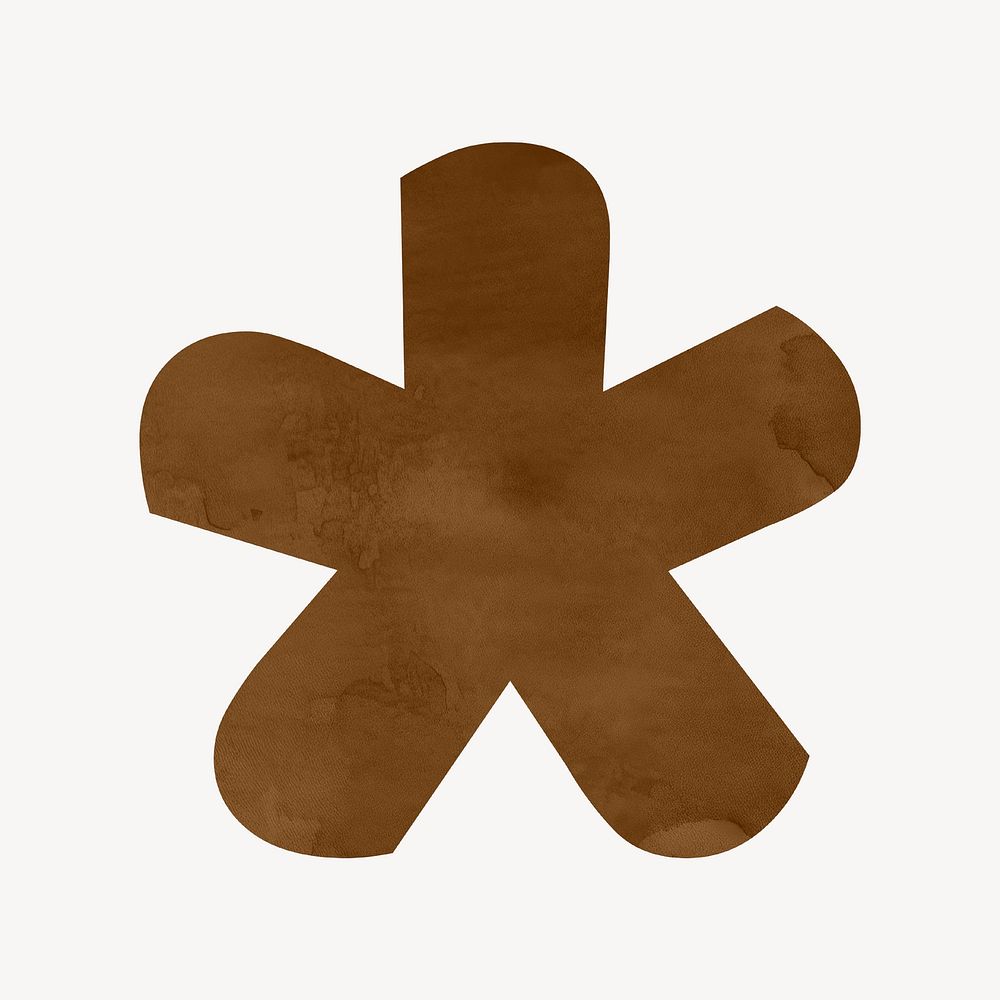 Asterisk brown digital art symbol illustration