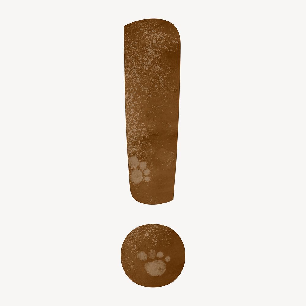 Exclamation mark brown digital art symbol illustration