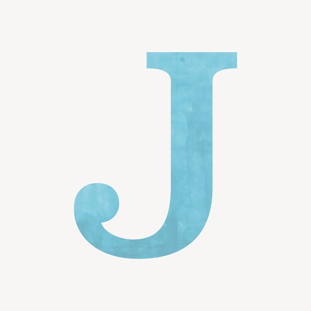 Letter J, colorful alphabet illustration