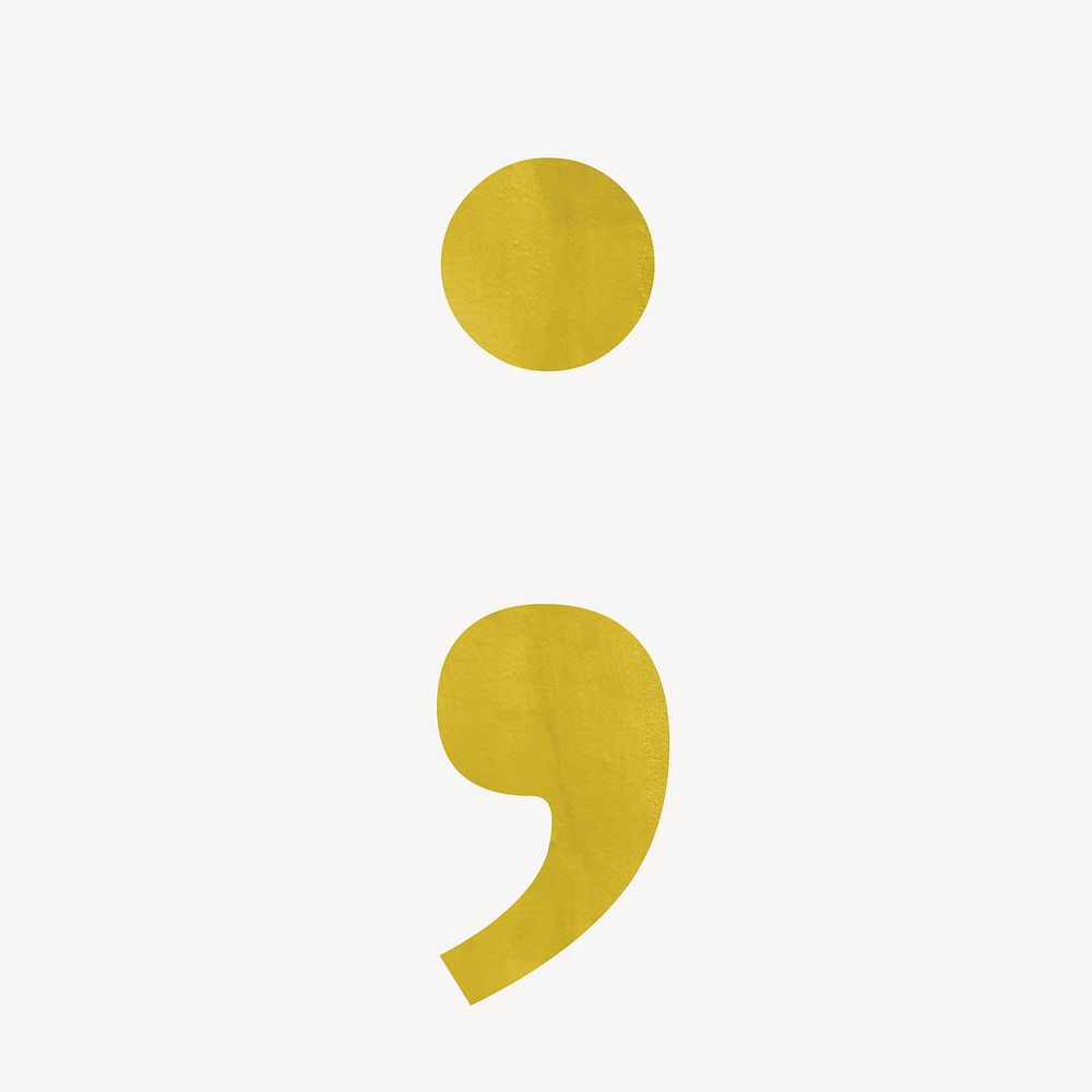 Semicolon sign illustration | Free Photo Illustration - rawpixel