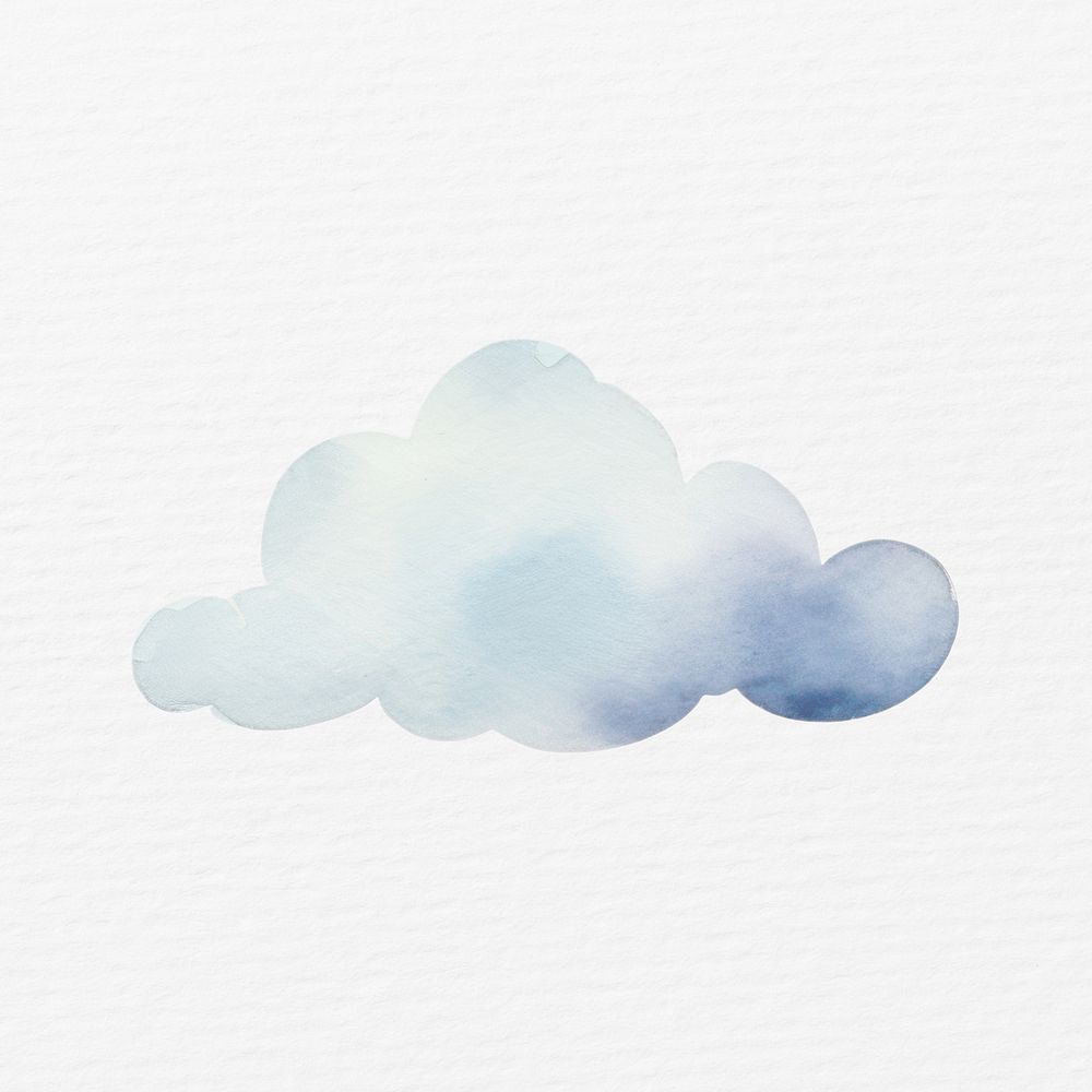 Cloud in watercolor illustration