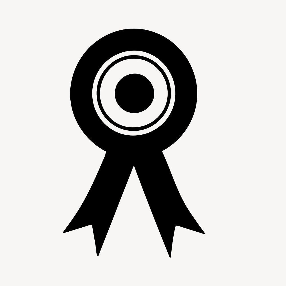 Black award ribbon illustration vector
