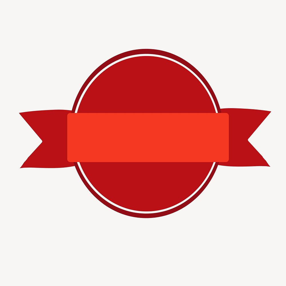 Red award badge illustration vector