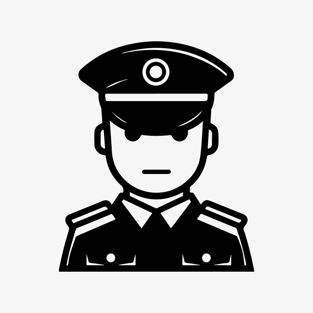 Officer  character line art illustration