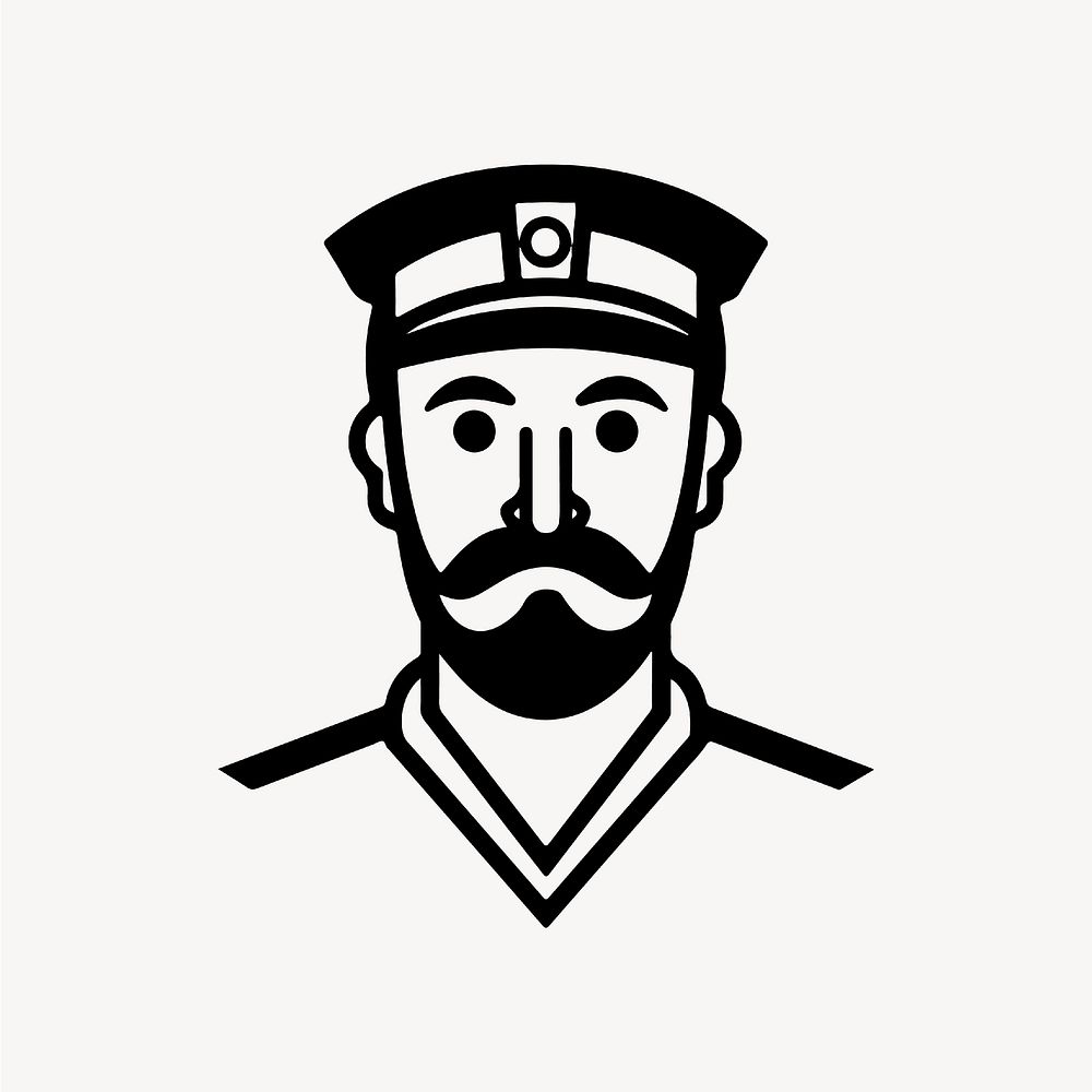 Policeman  character line art illustration