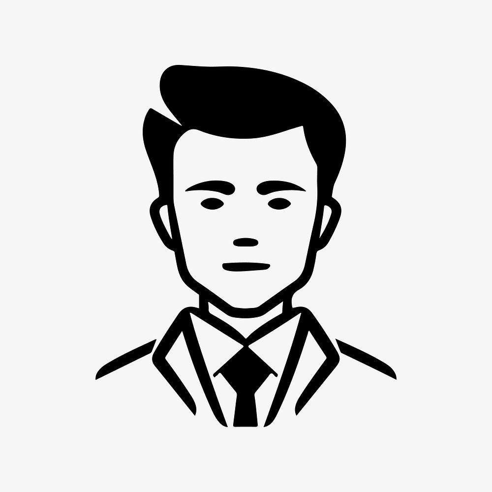 Businessman  character line art illustration