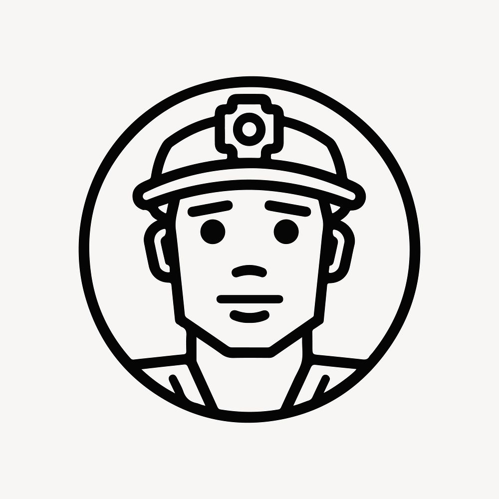 Fireman  character line art illustration