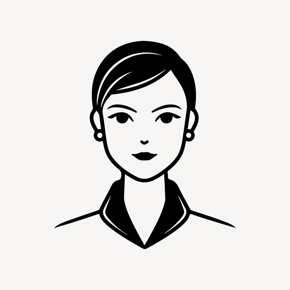 Businesswoman  character line art illustration