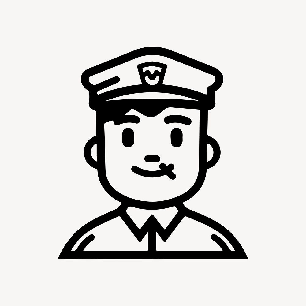 Postman  character line art illustration