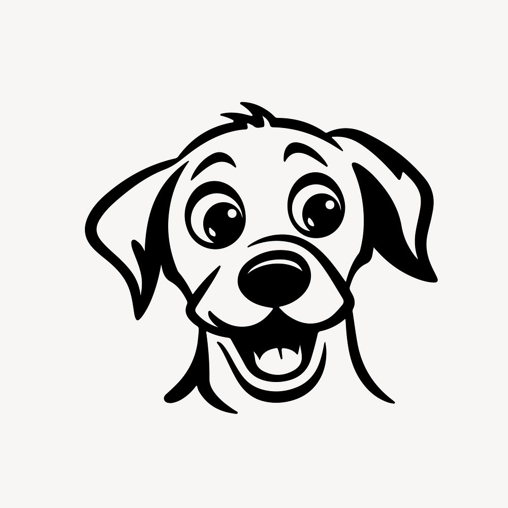 Dog animal line art illustration