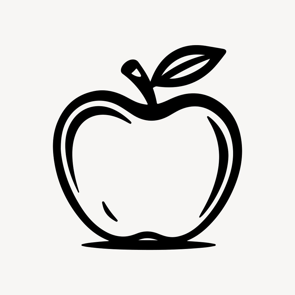 Apple fruit line art illustration