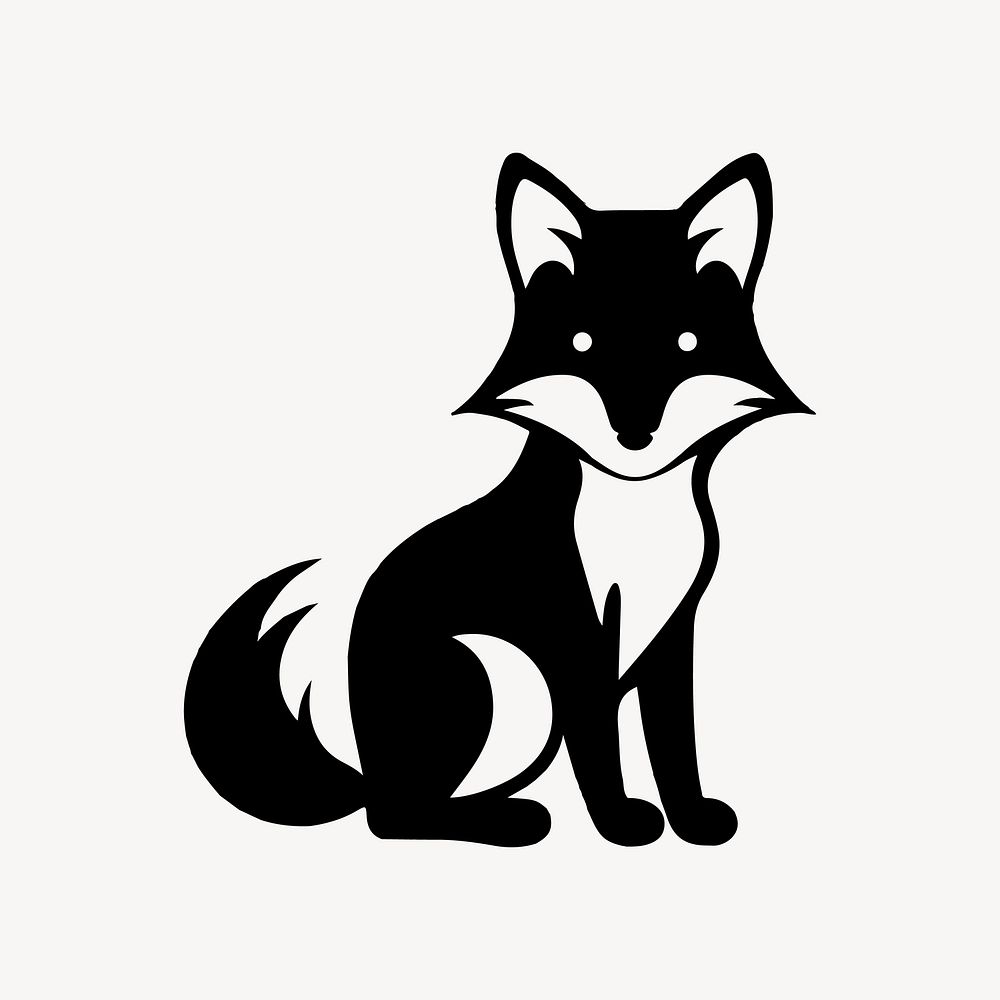 Fox animal line art illustration