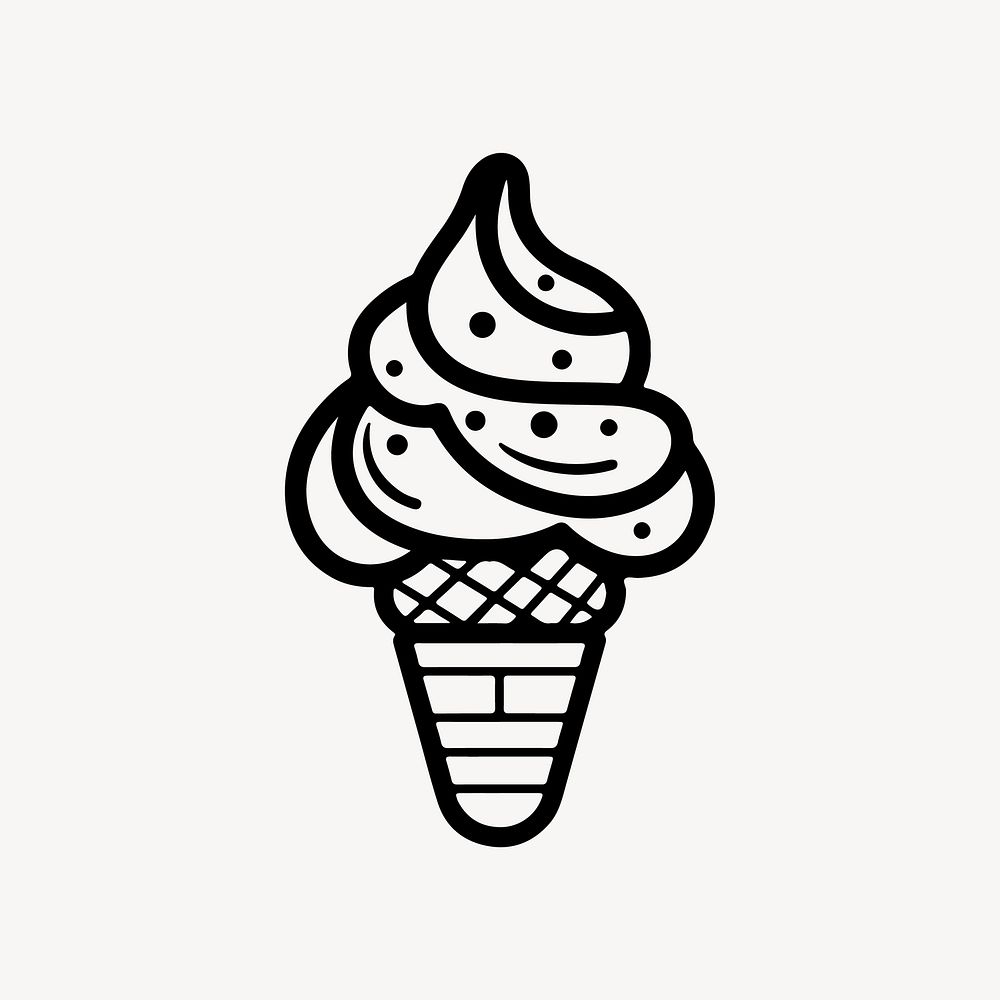Ice cream line art  illustration