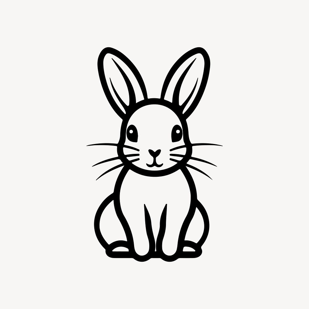 Rabbit animal line art illustration