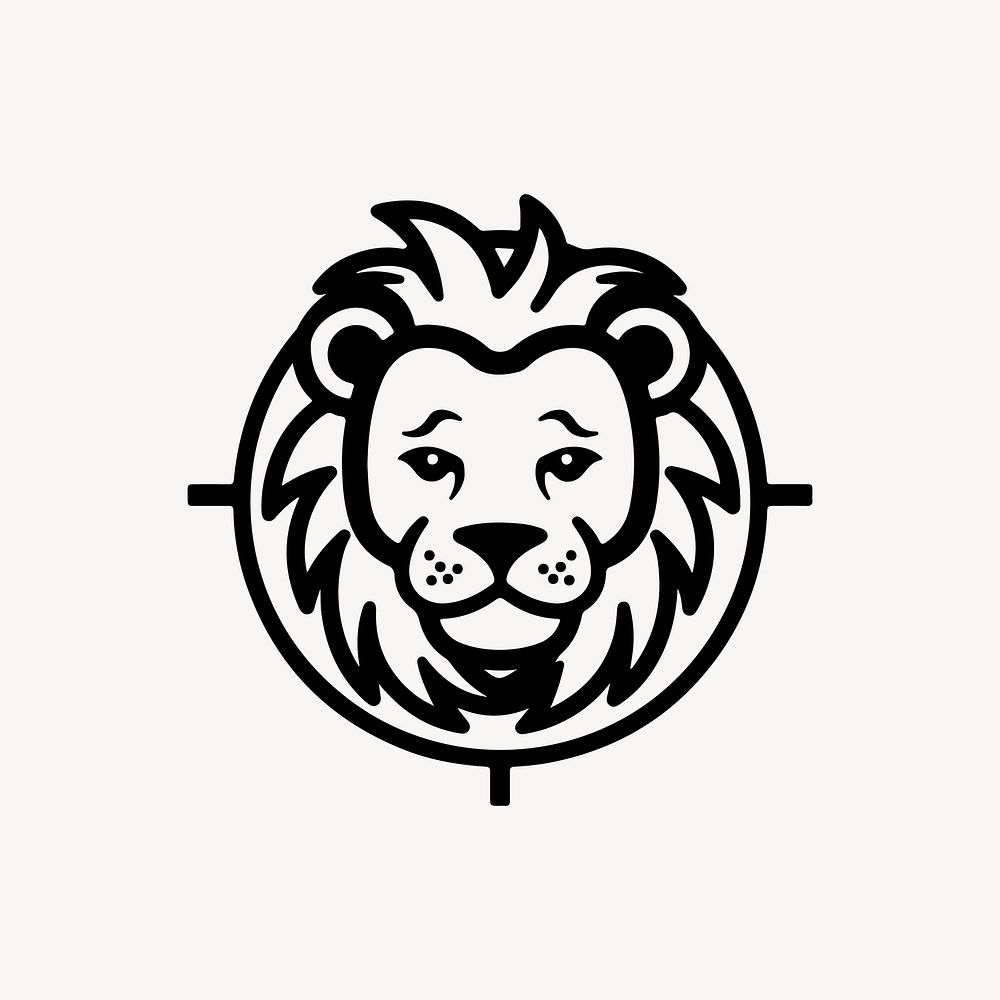 Leo zodiac sign line art illustration