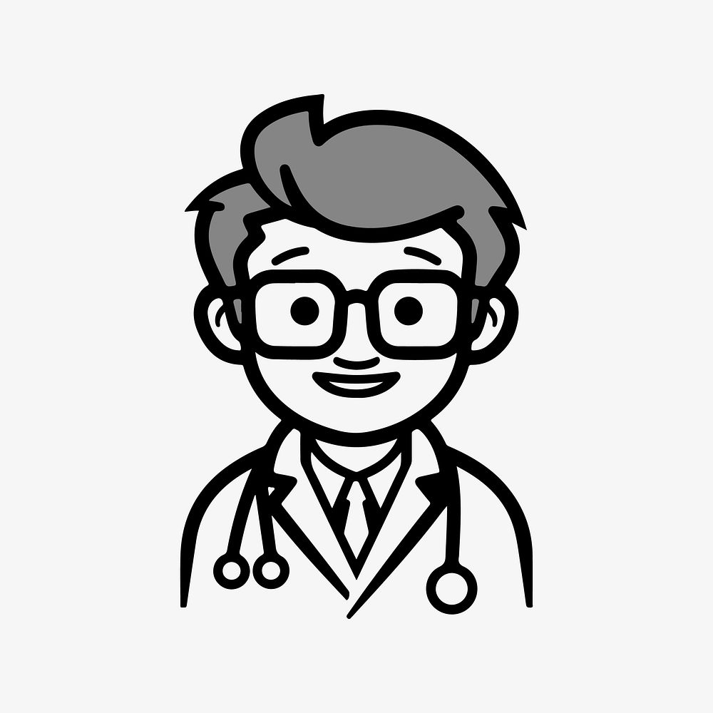 Doctor  character line art illustration