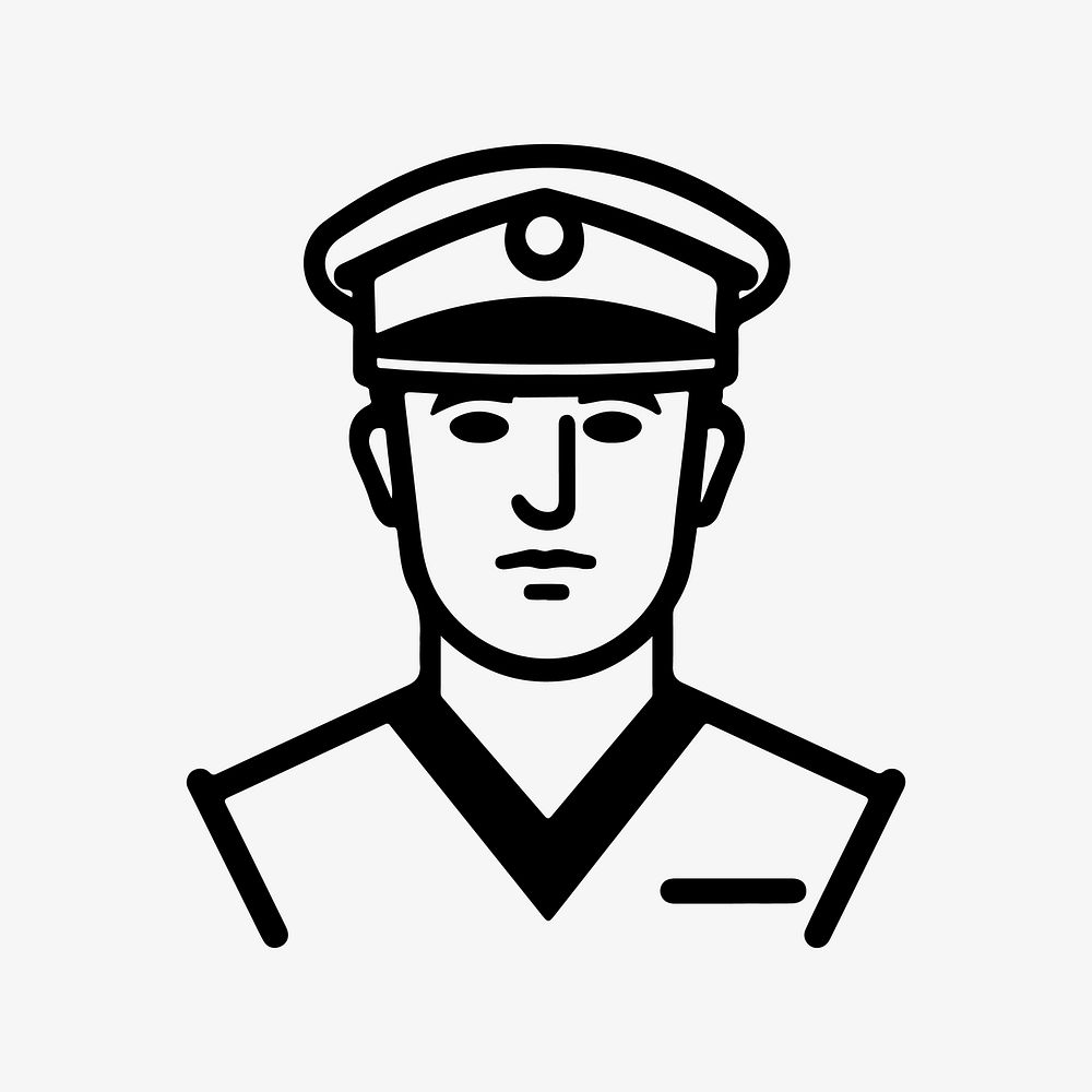 Policeman  character line art illustration