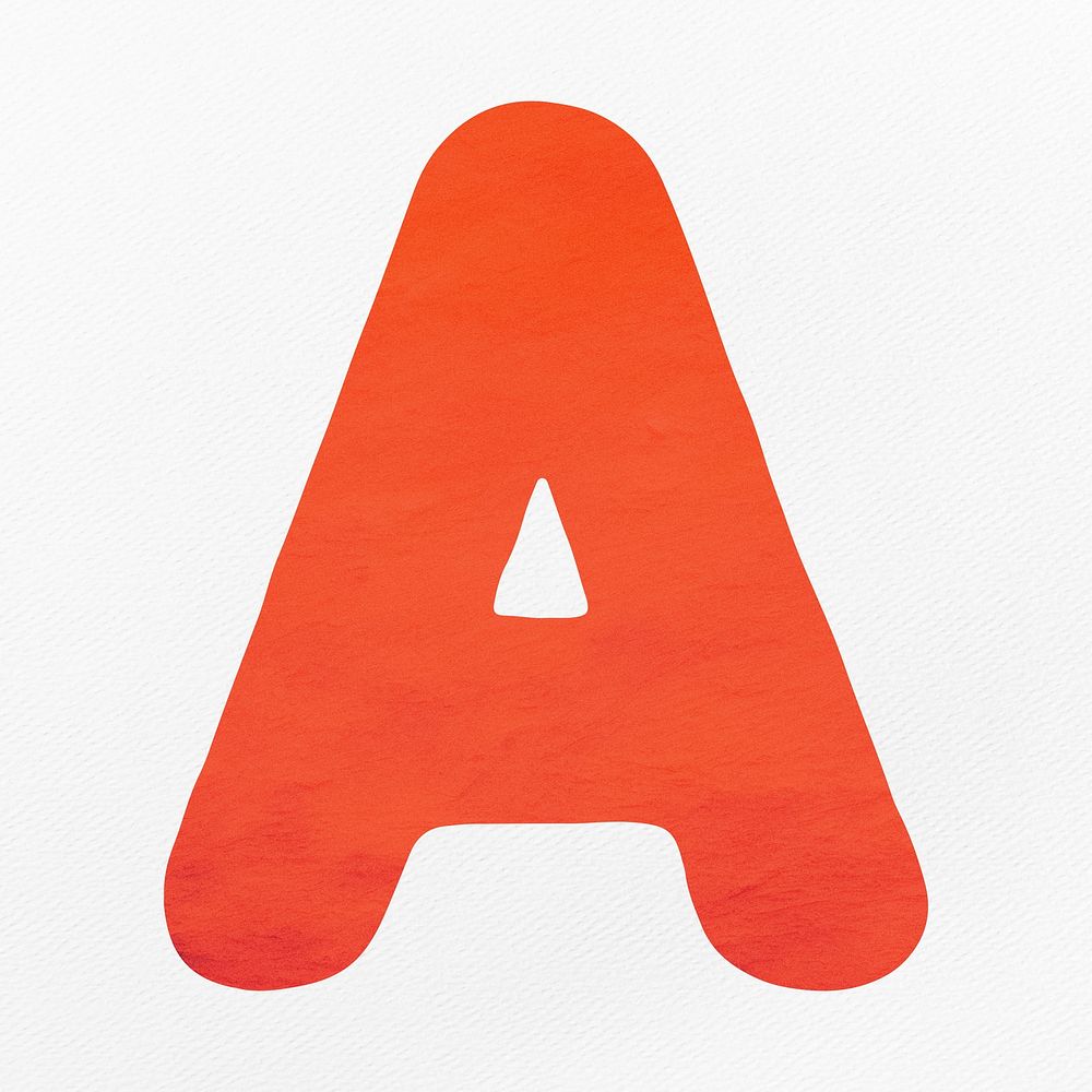Red letter A  alphabet illustration