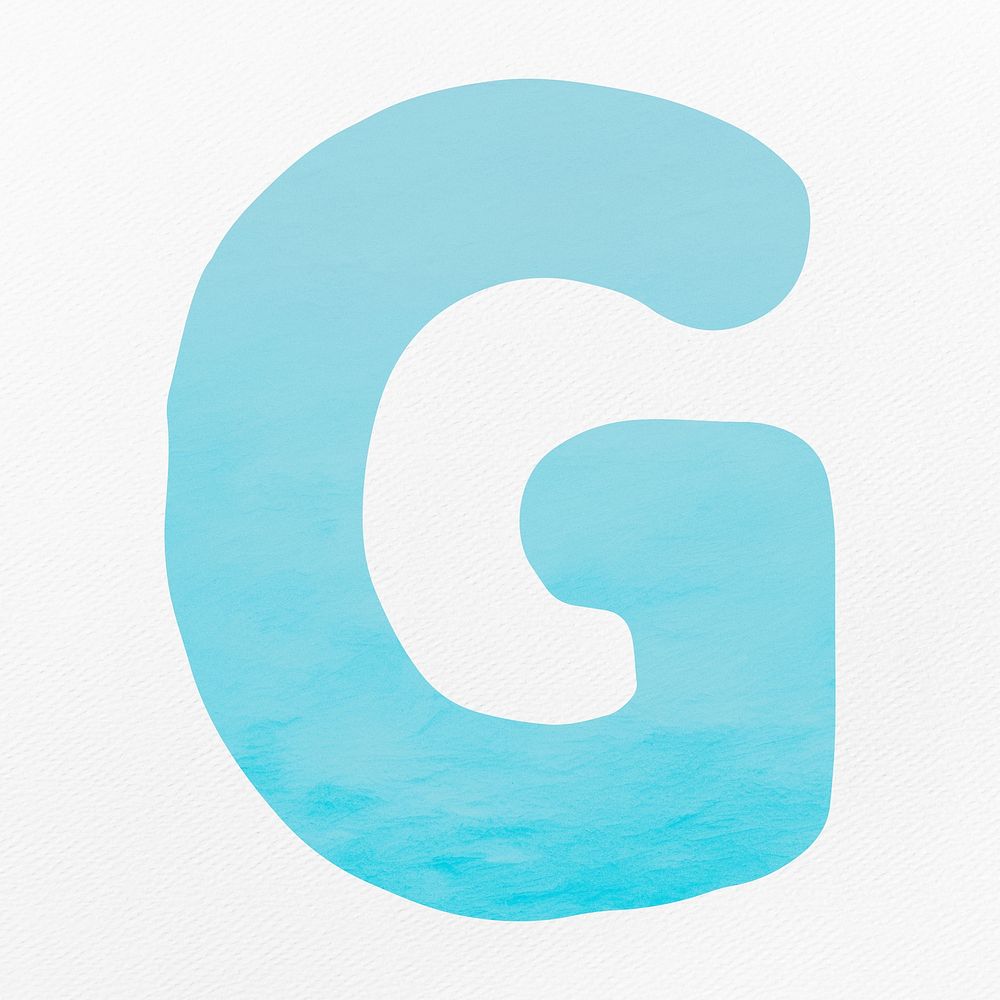 Blue letter G alphabet illustration