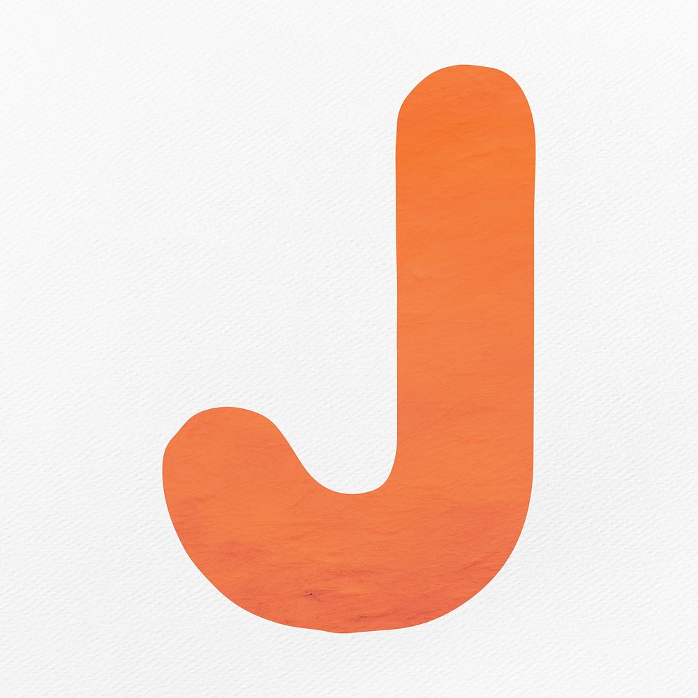 Orange letter J alphabet illustration | Free Photo Illustration - rawpixel