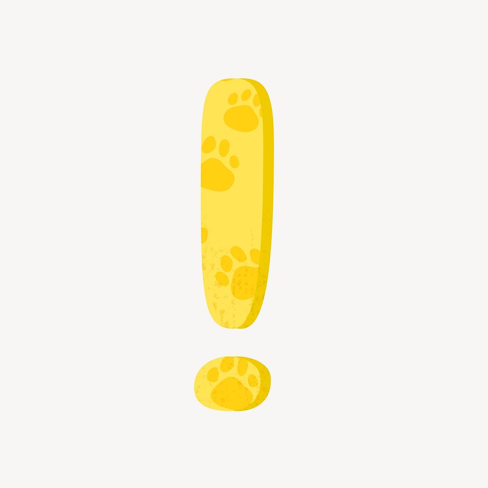 Yellow exclamation mark sign illustration