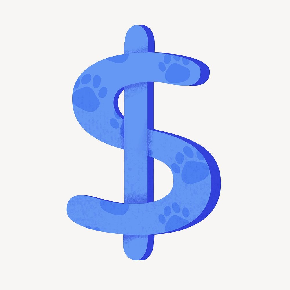 Blue dollar sign illustration