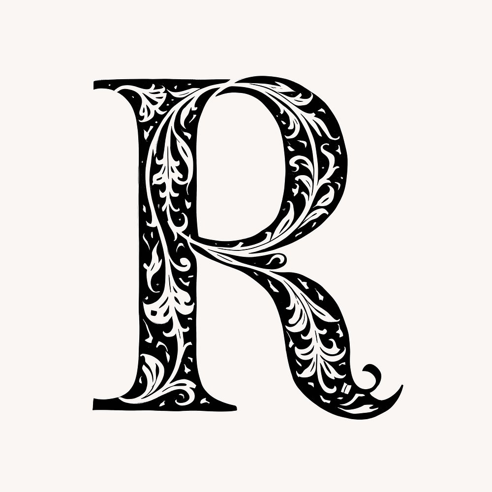 Letter R classic medieval art | Free Photo Illustration - rawpixel
