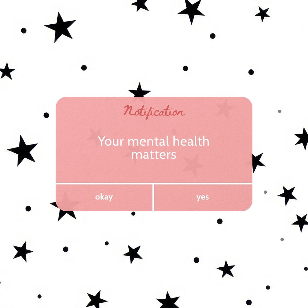 Mental health notification Instagram post 