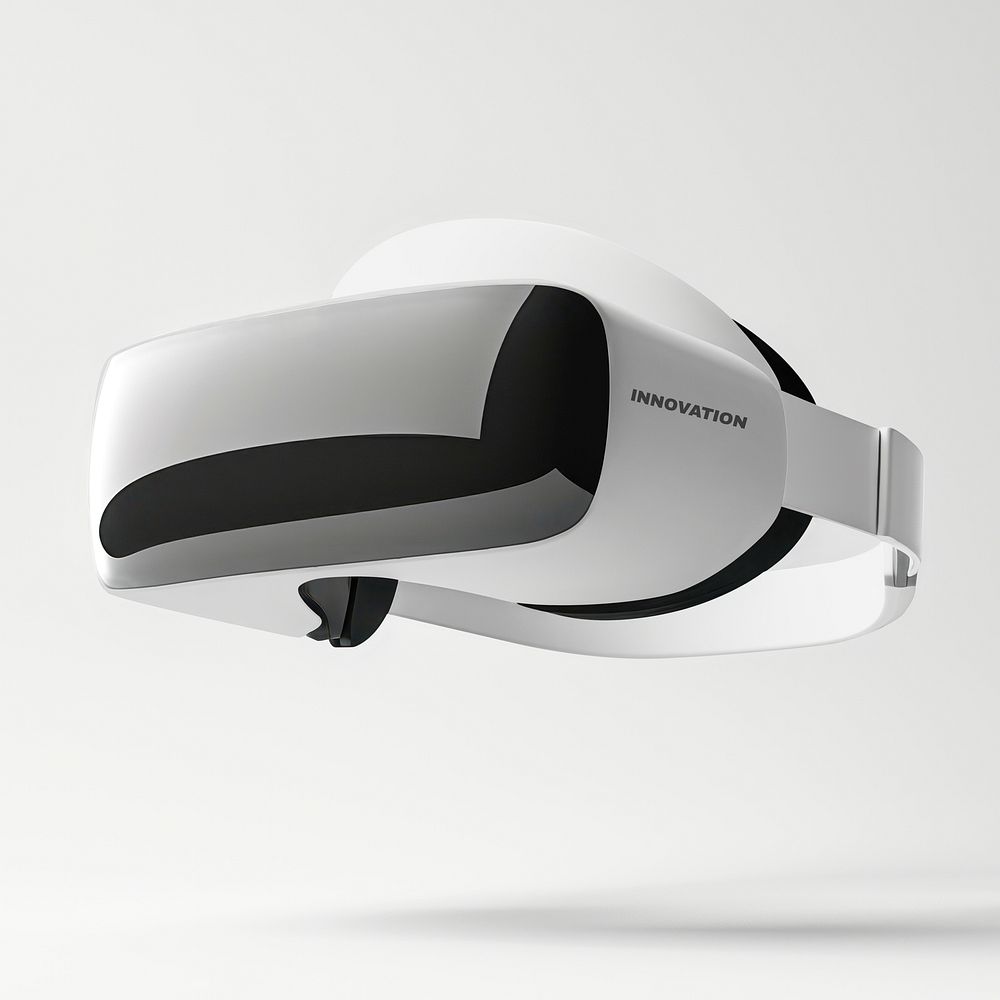 White & gray VR headset