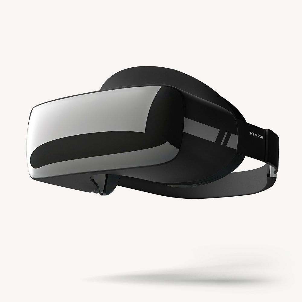 Black & gray VR headset
