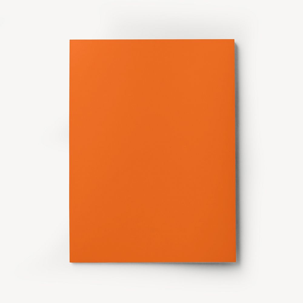 Orange poster flat lay