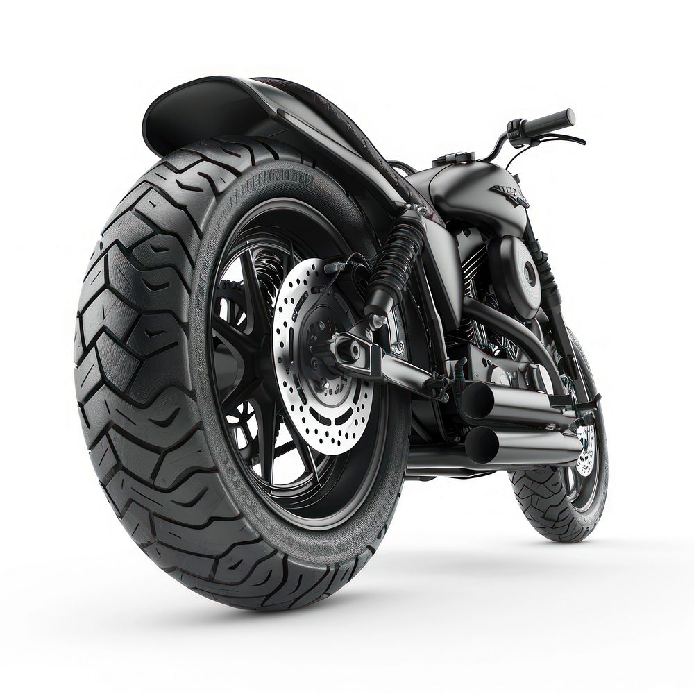 A clean motorbike tire transportation automobile motorcycle.