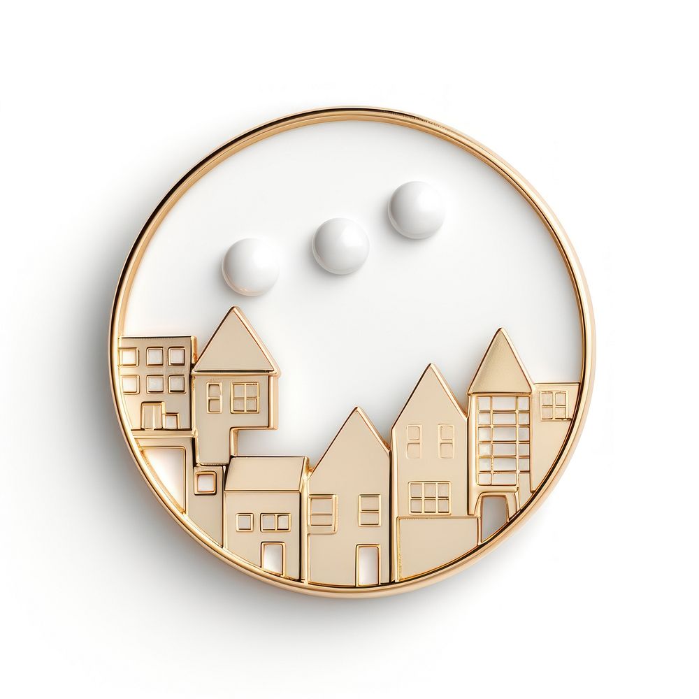 Brooch of city photo photography symbol.