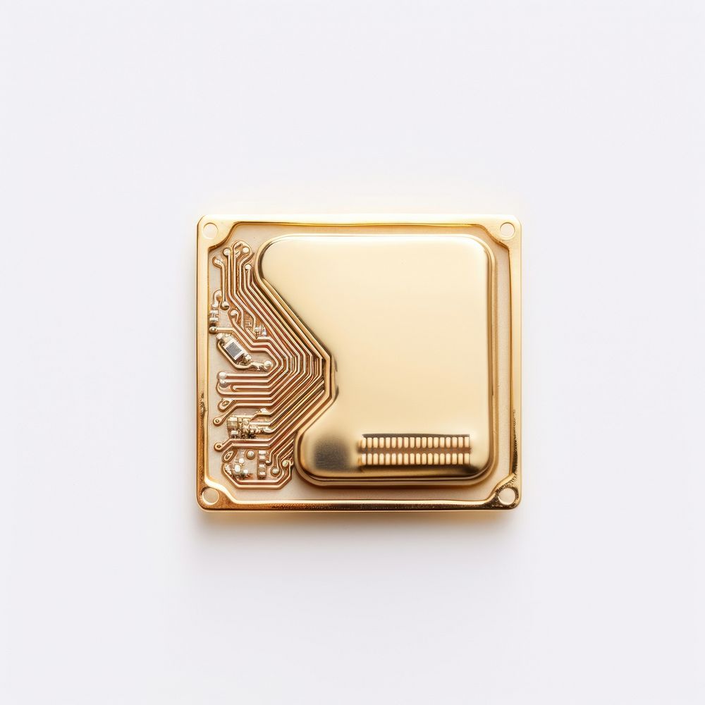 Brooch of cute computer electronics hardware cpu.