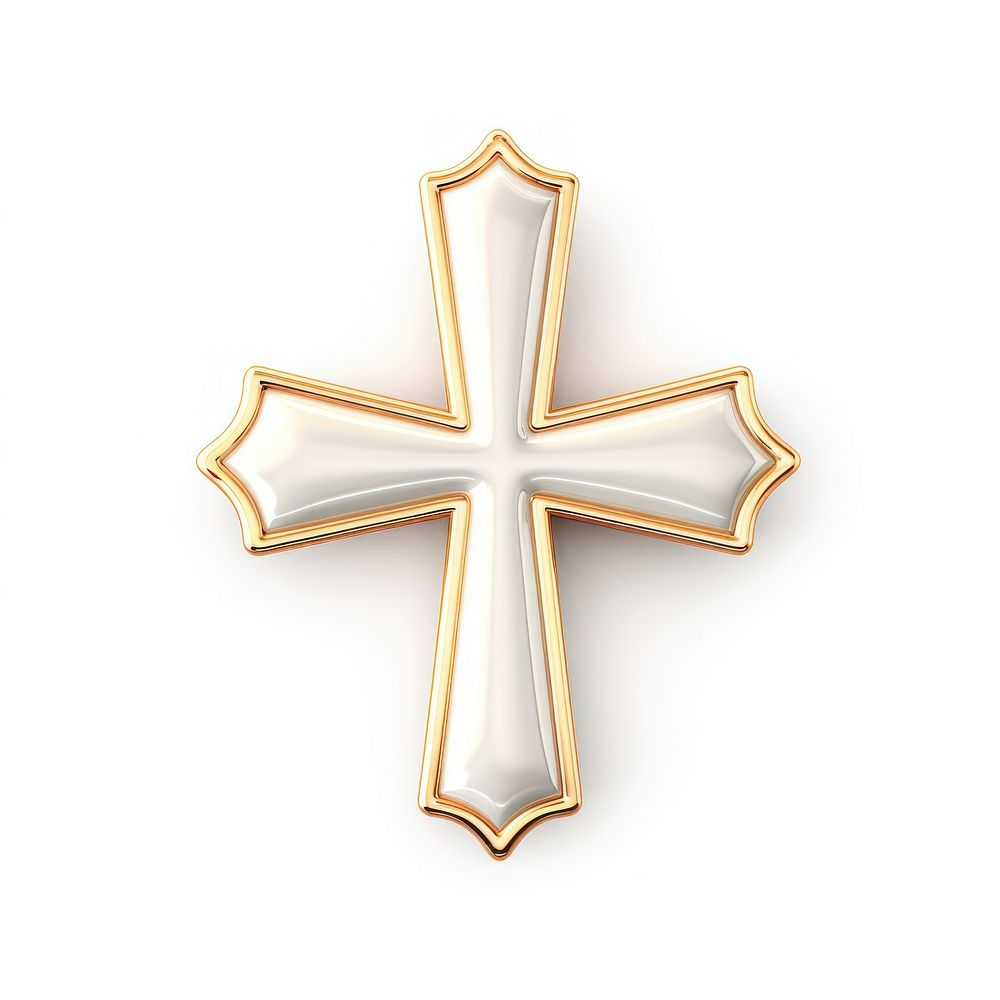 Brooch of holy cross crucifix symbol.