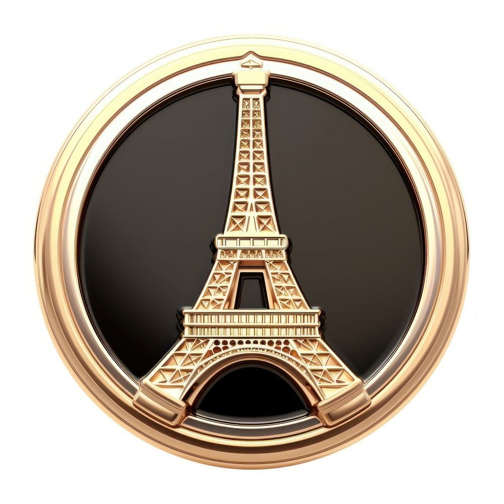 Brooch of paris photo gold photography.