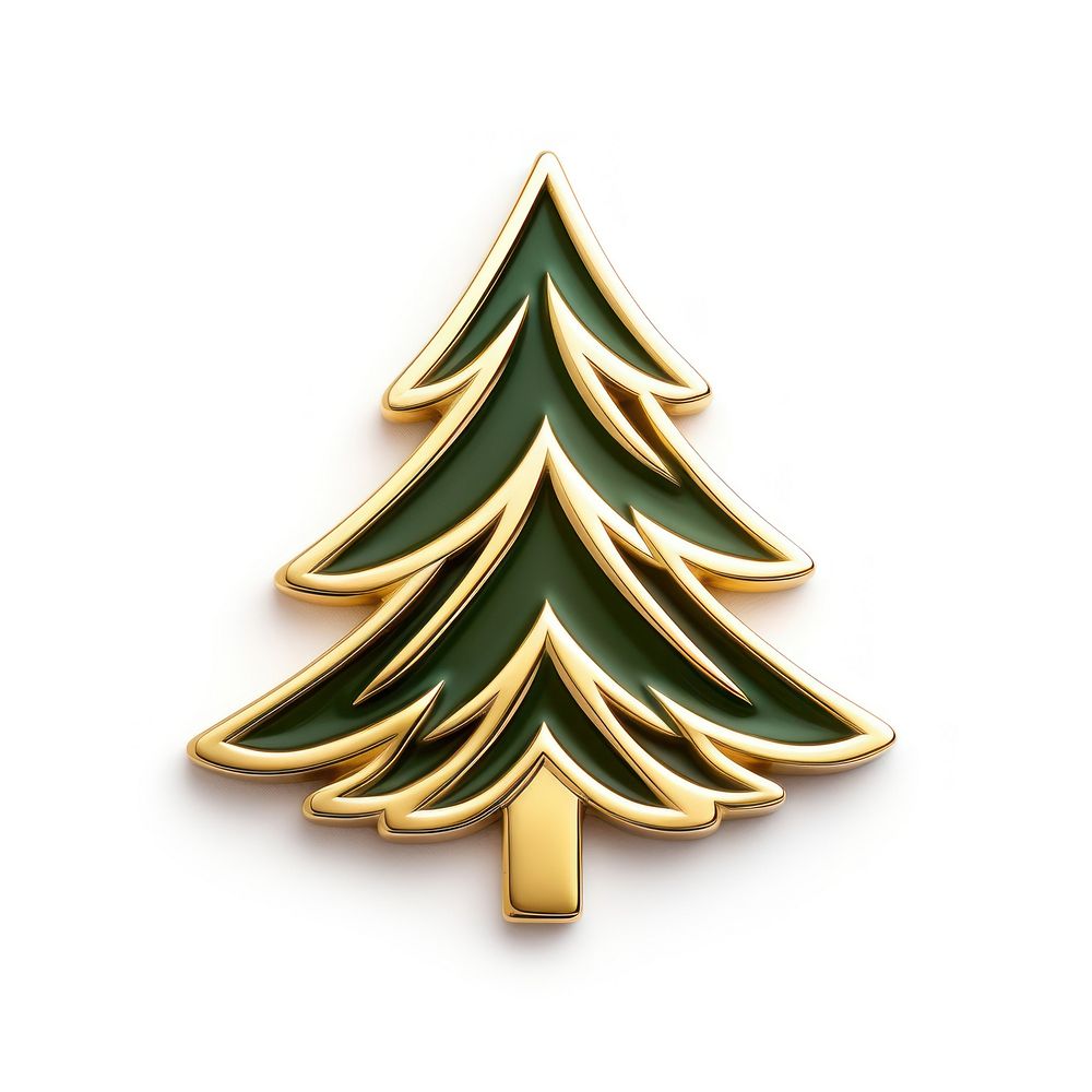 Brooch of pine tree gold accessories accessory.