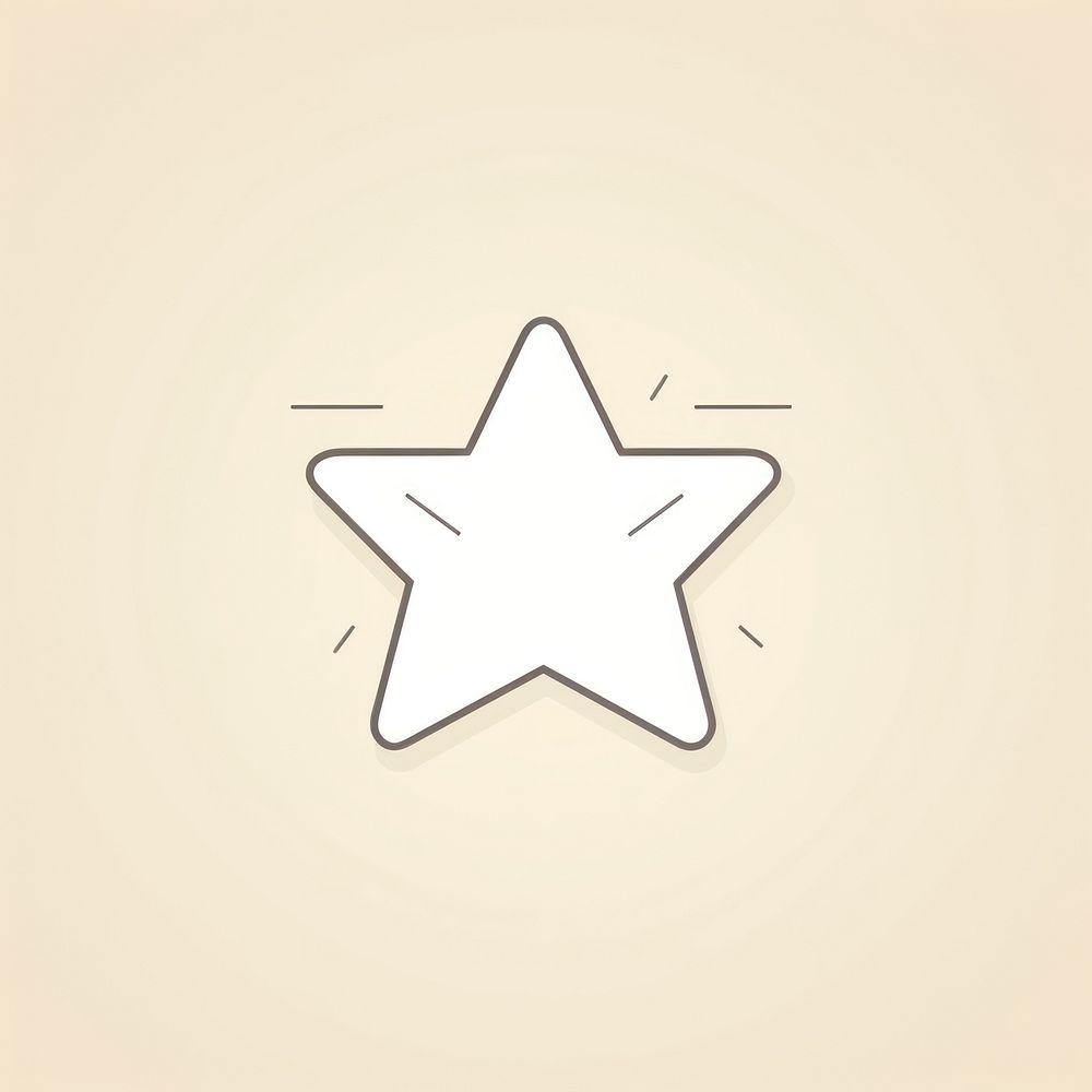 Star on paper icon symbol star symbol.